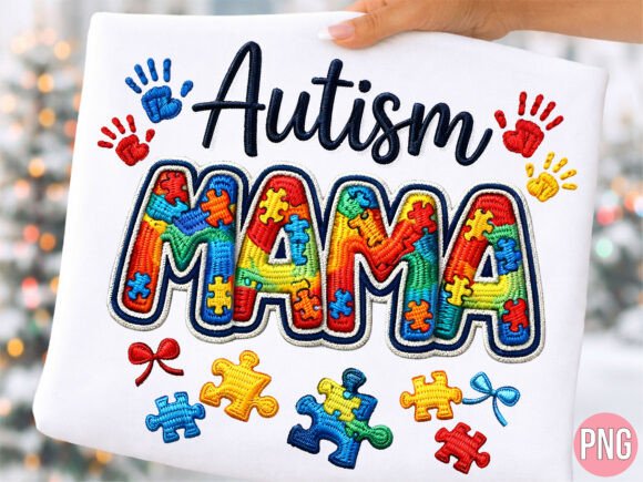 Autism Mama T-Shirt Design Review for Gift Embroidery