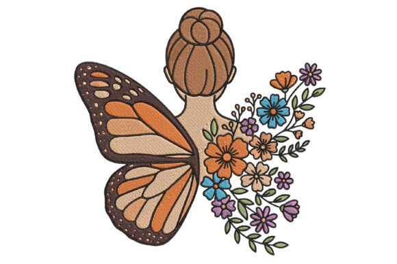 Butterfly Woman Embroidery Design Review for Etsy Sellers