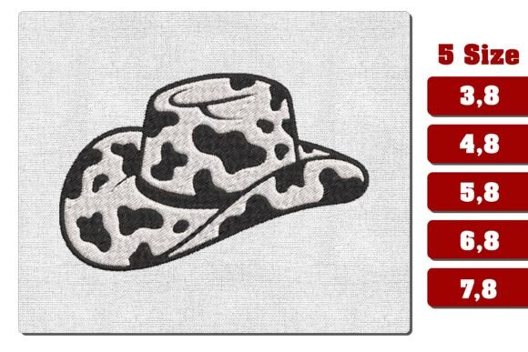 Cow Print Cowboy Hat Embroidery File Review