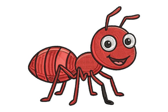 Cute Ant Embroidery: A Playful Design for Small Business Branding