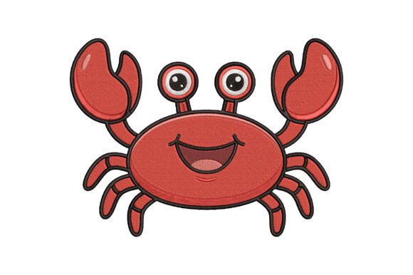 Cute Crab Embroidery Design Brings Ocean Playfulness to Seasonal Crafts