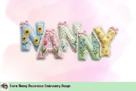 Floral Nanny Embroidery Design Review for Small Business Merch