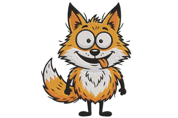 Funny Fox Embroidery Design: Playful Charm for Personalized Gifts