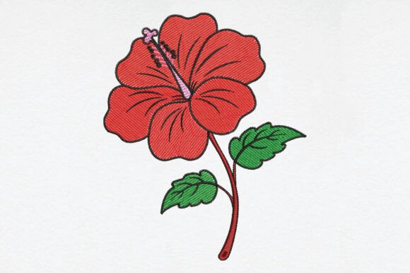 Hibiscus Flower Embroidery: A Tropical Touch for Craft Sellers