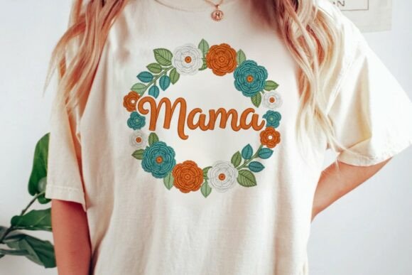 Mama Floral Wreath Embroidery PNG Review