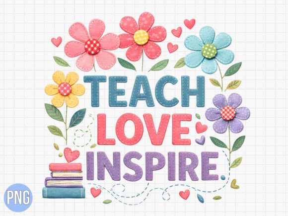 Teacher Floral Embroidery PNG: A Craft Fair Must-Have?