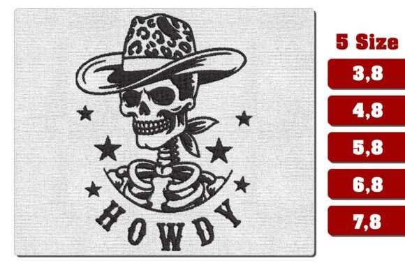 Western Howdy Skull Embroidery File Review: A Bold Statement for Craft Projects